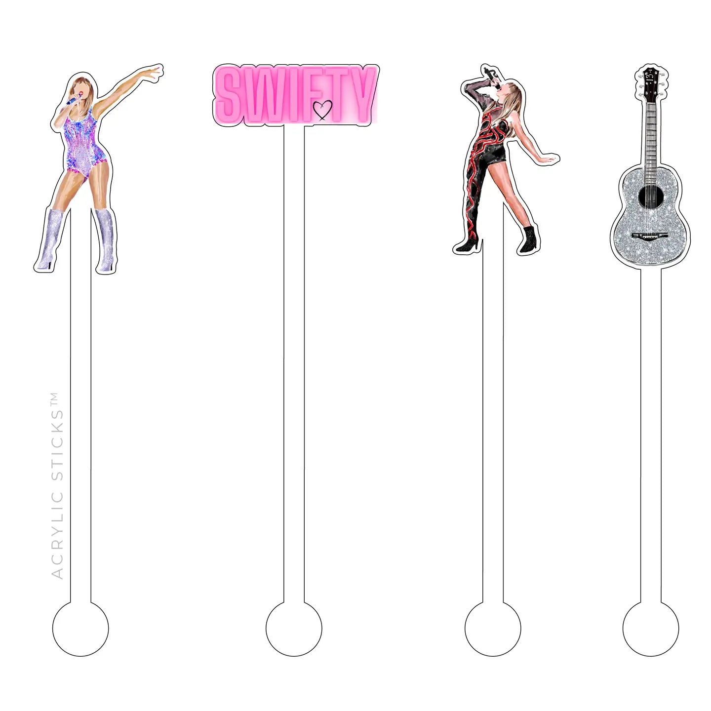 Tay Tay Swift Acrylic Stir Sticks Combo
