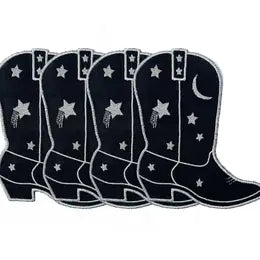 Cowboy Boot Linen Cocktail Napkins