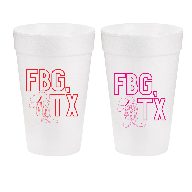 FBG, TX Styrofoam Cups