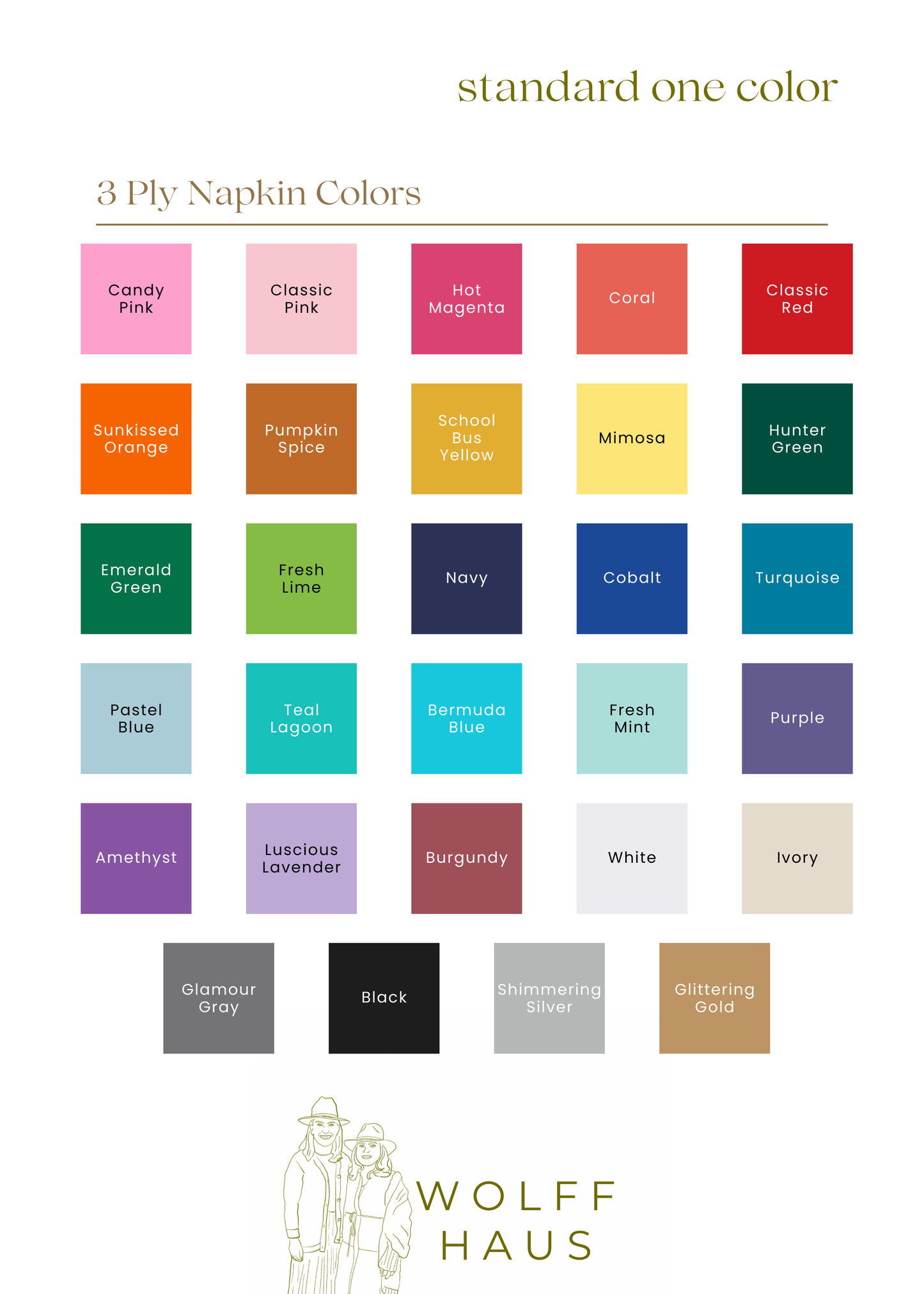 Custom 3Ply Luncheon Napkins - Standard