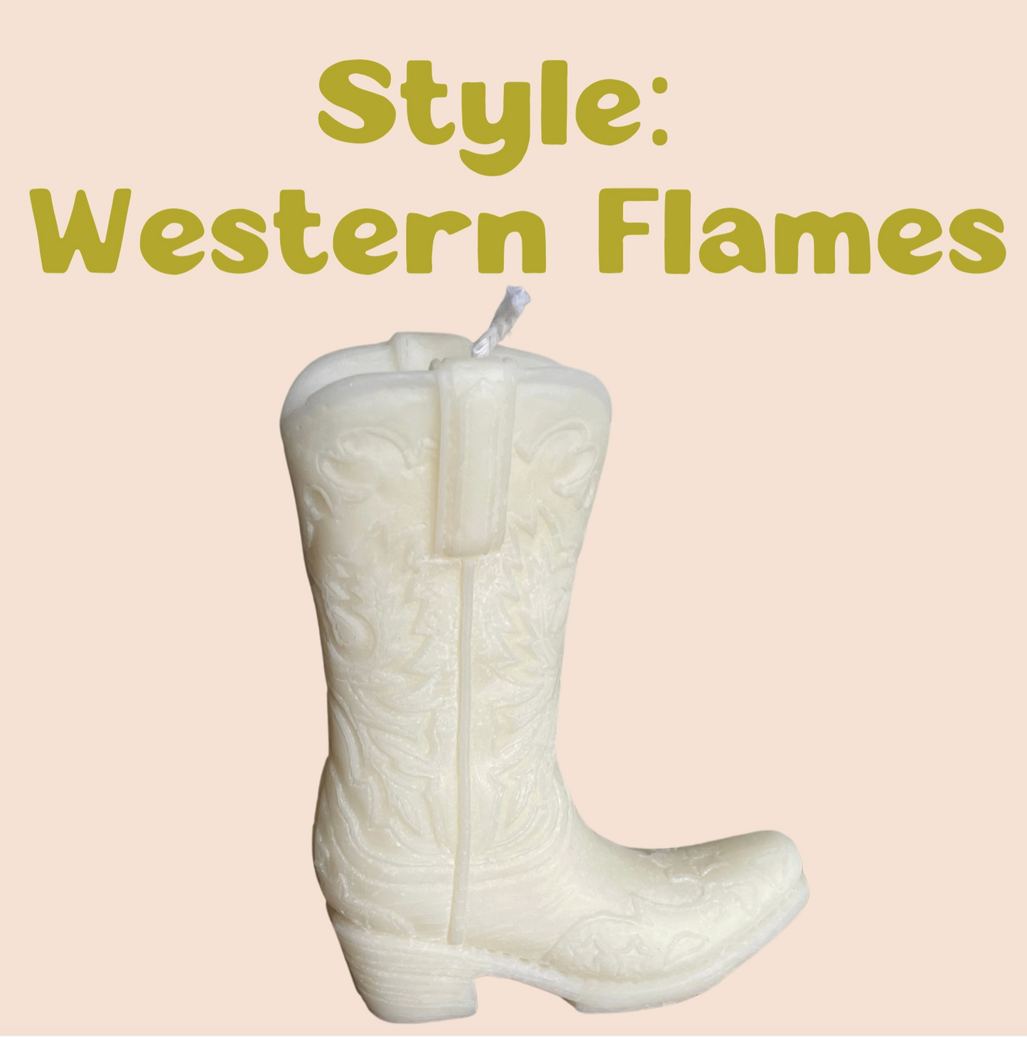 Mini Cowboy Boot Candle