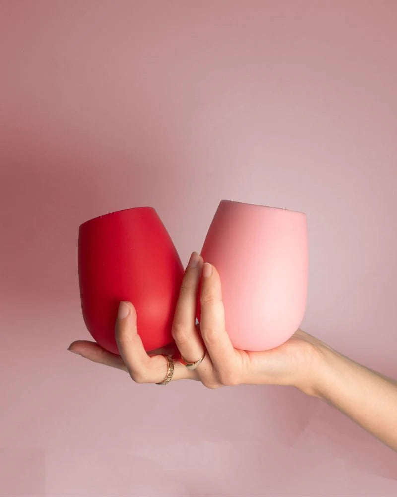 Fegg | Silicone Stemless Wine Glasses - Set of 2