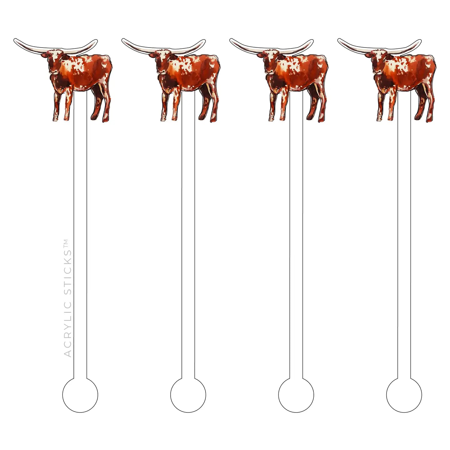 Longhorn Acrylic Stir Sticks