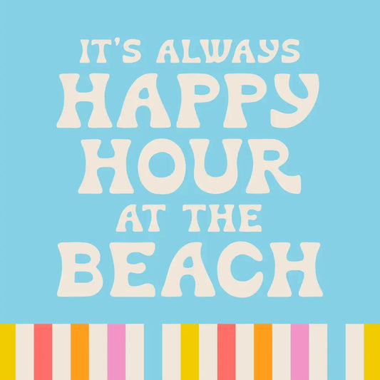 Happy Hour at the Beach Cocktail Napkins