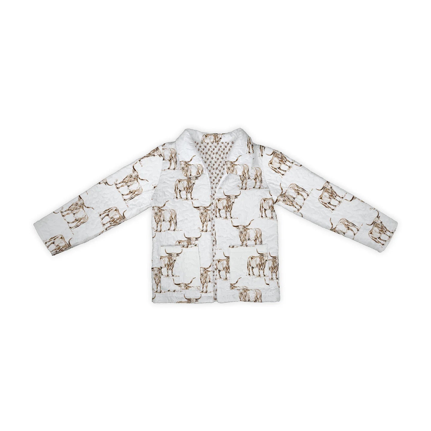 Longhorn Icon Brown Quilted Jacket