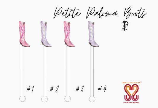 Petite Paloma Boots Acrylic Stir Sticks