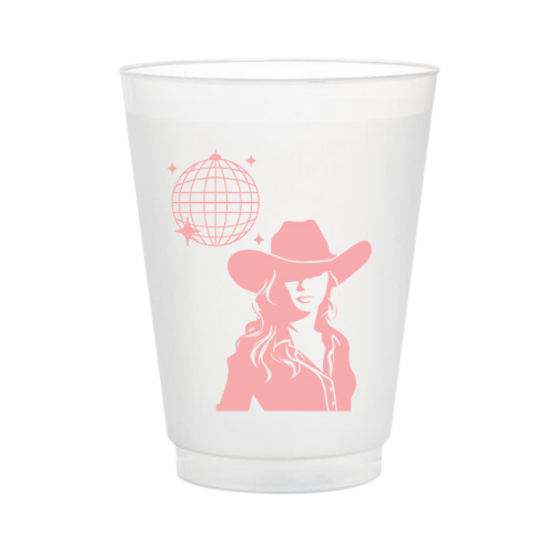 Disco Cowgirl Frosted Cups