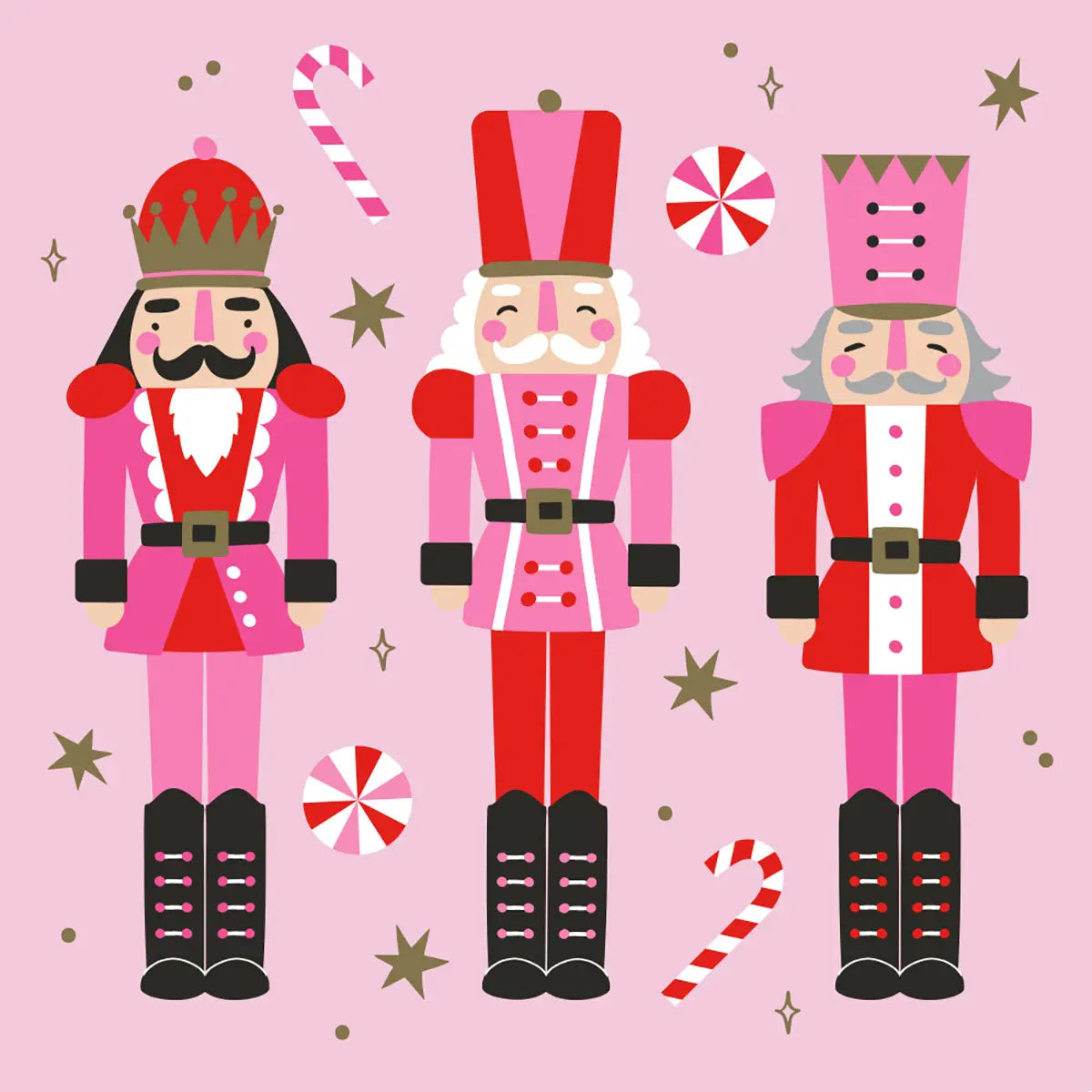 Pink Nutcracker Cocktail Napkins